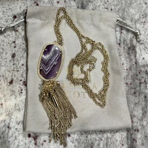 Kendra Scott Chevron Amethyst Necklace